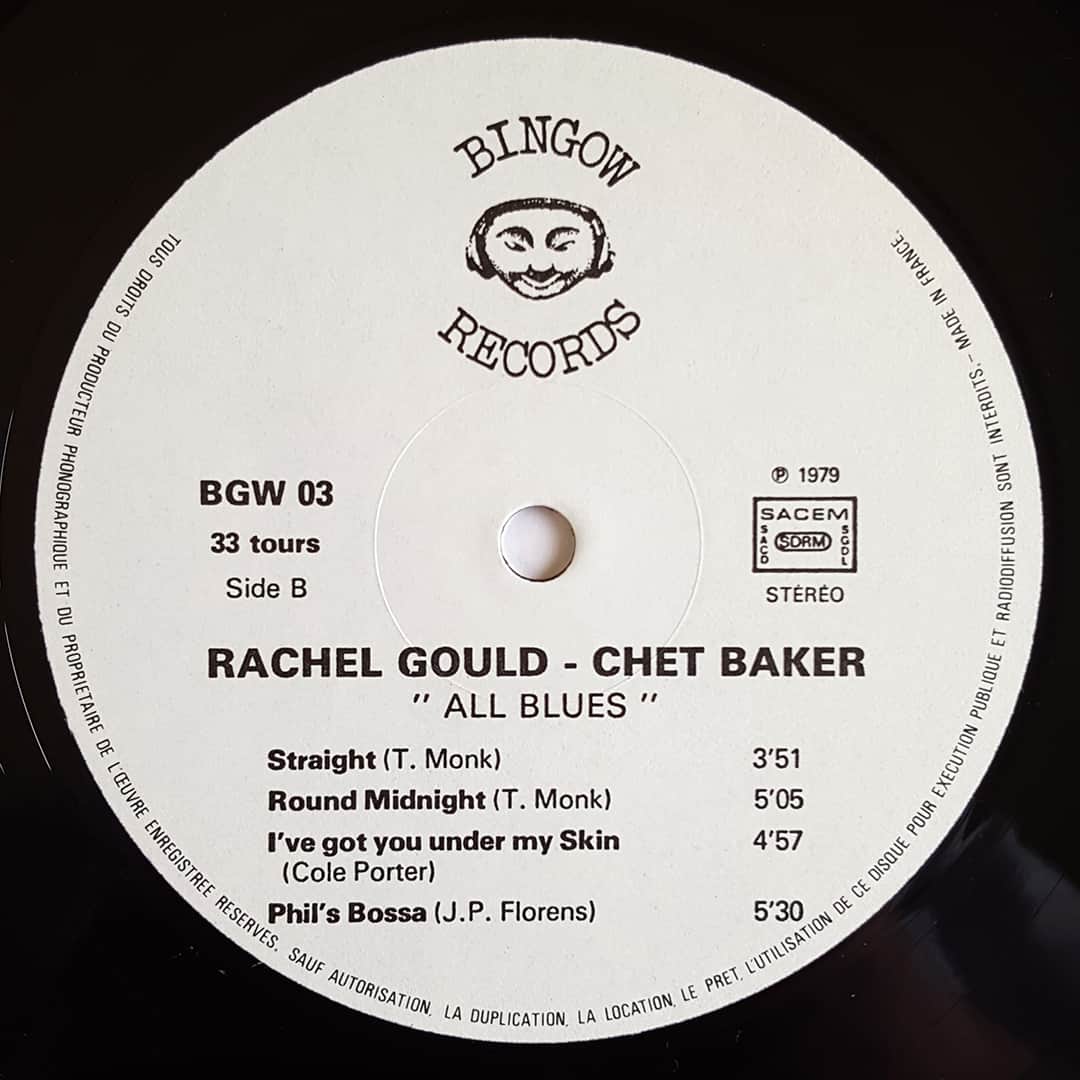 Rachel Gould – Chet Baker ‎– All Blues – WIWWG.COM